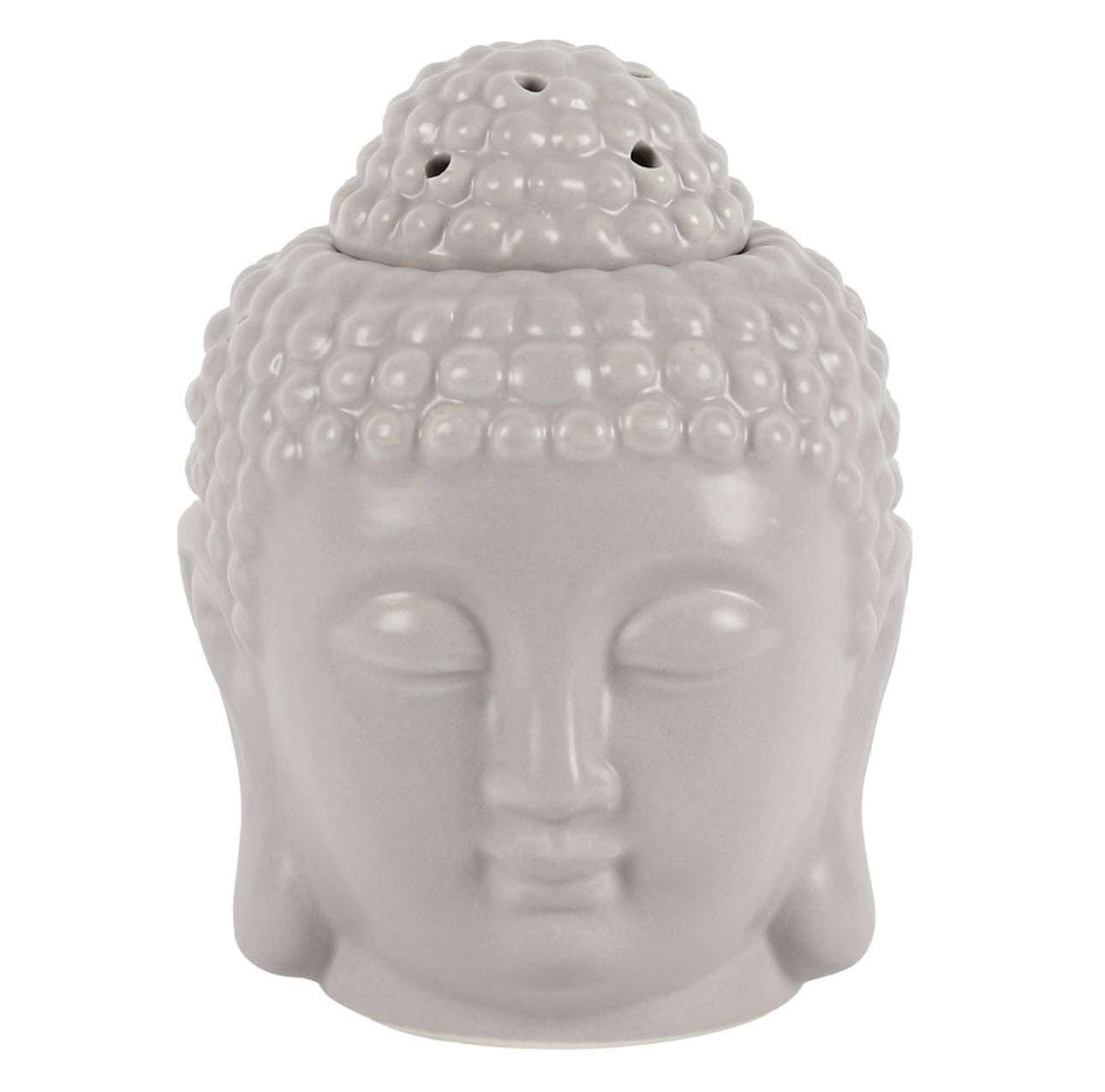 SMALL GREY BUDDHA HEAD OIL BURNER