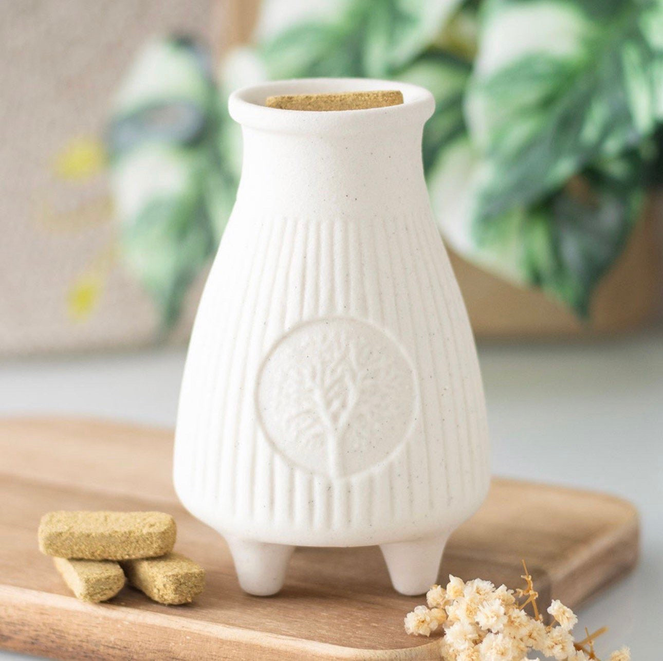 GREIGE RIBBED PALO SANTO BRICK BURNER